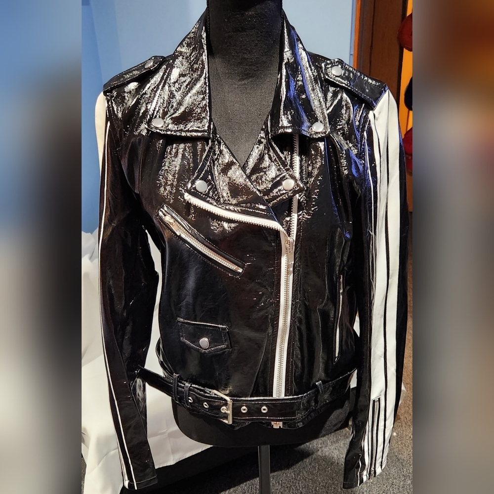 Signature 8 Wet Look Moto Jacket